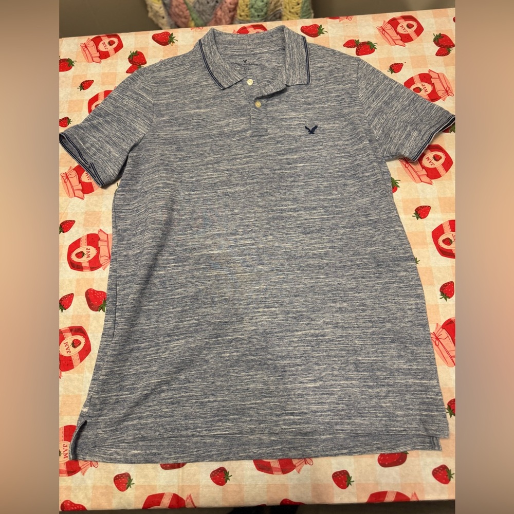 American Eagle Outfitters Blue Polo Shirt Classic Design NWOT